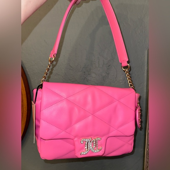NWT JUICY COUTURE BRIGHTER THAN DIAMOND CROSSBODY BAG PINK LEMONADE Bundle - Picture 2 of 8